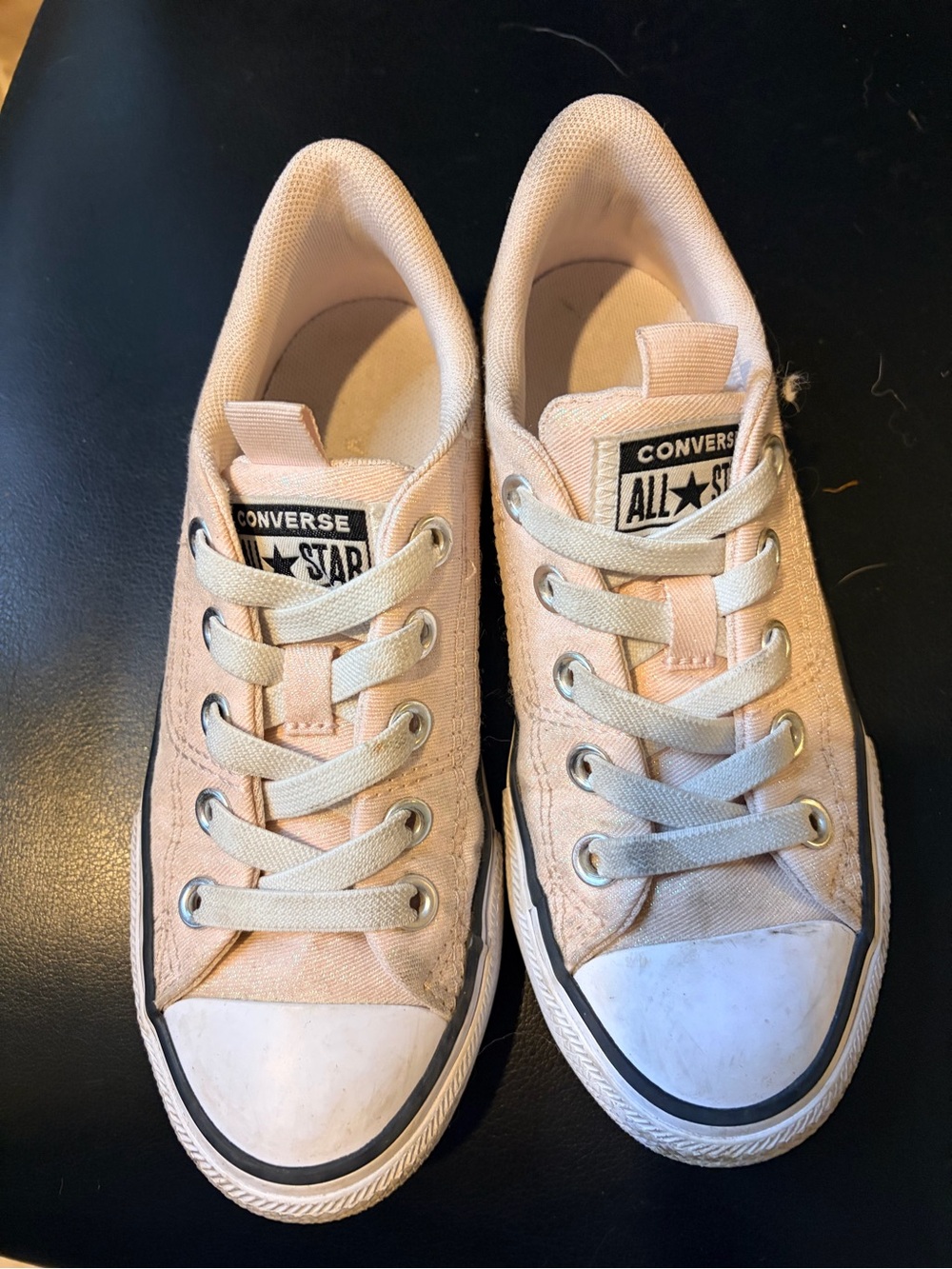Girls Converse All Star Pink Shimmer Sneakers – Good Condition - youth girl 10